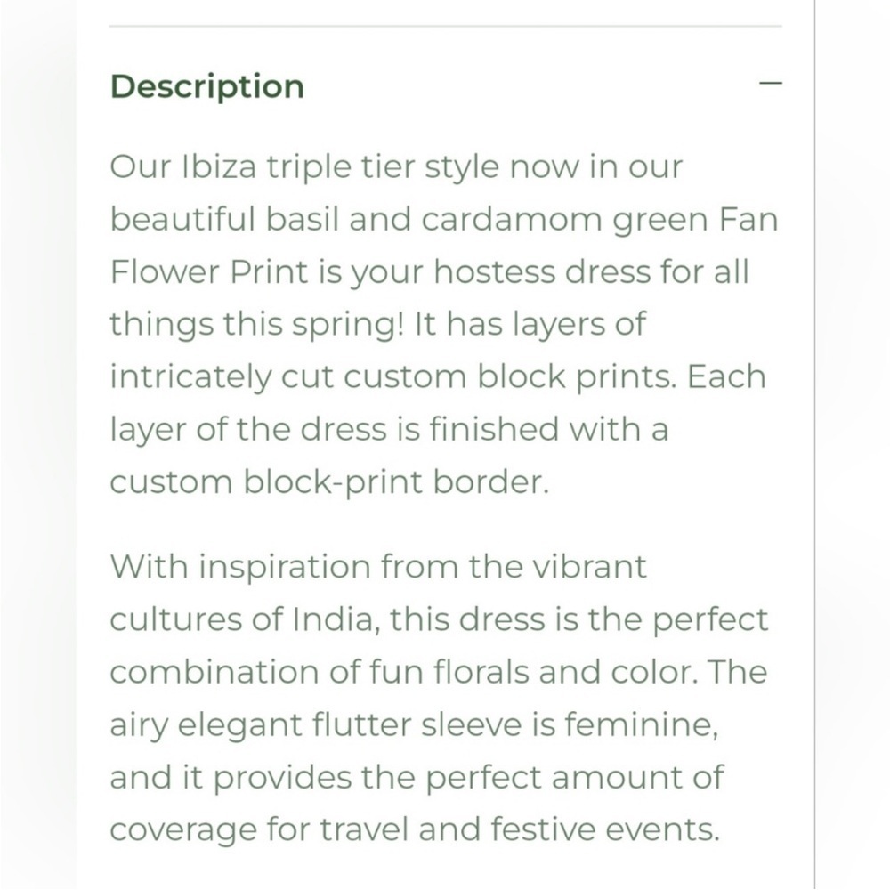 Sue Sartor Ibiza Triple Tier Hostess Maxi Dress Basil/Cardamom Size Large - Picture 5 of 12
